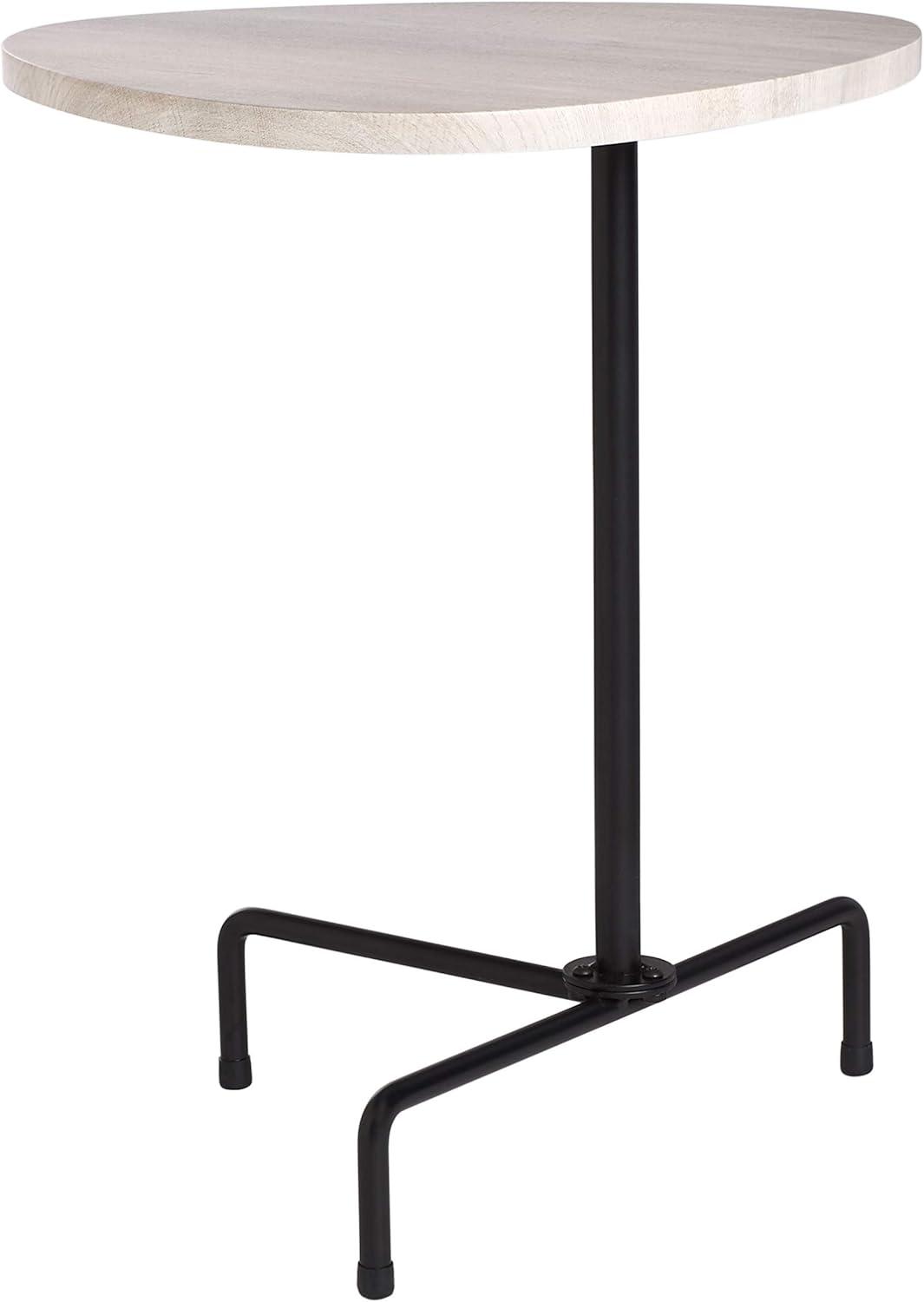 image:imageSafavieh Home Berlin White Lacquer and Black Tripod Side TableLight Grey Oak Black