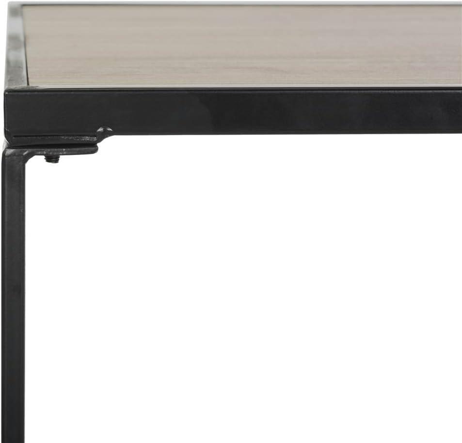 image:imageSafavieh Home Collection Callia Retro MidCentury Light Oak and Black Wood Stacking End Table
