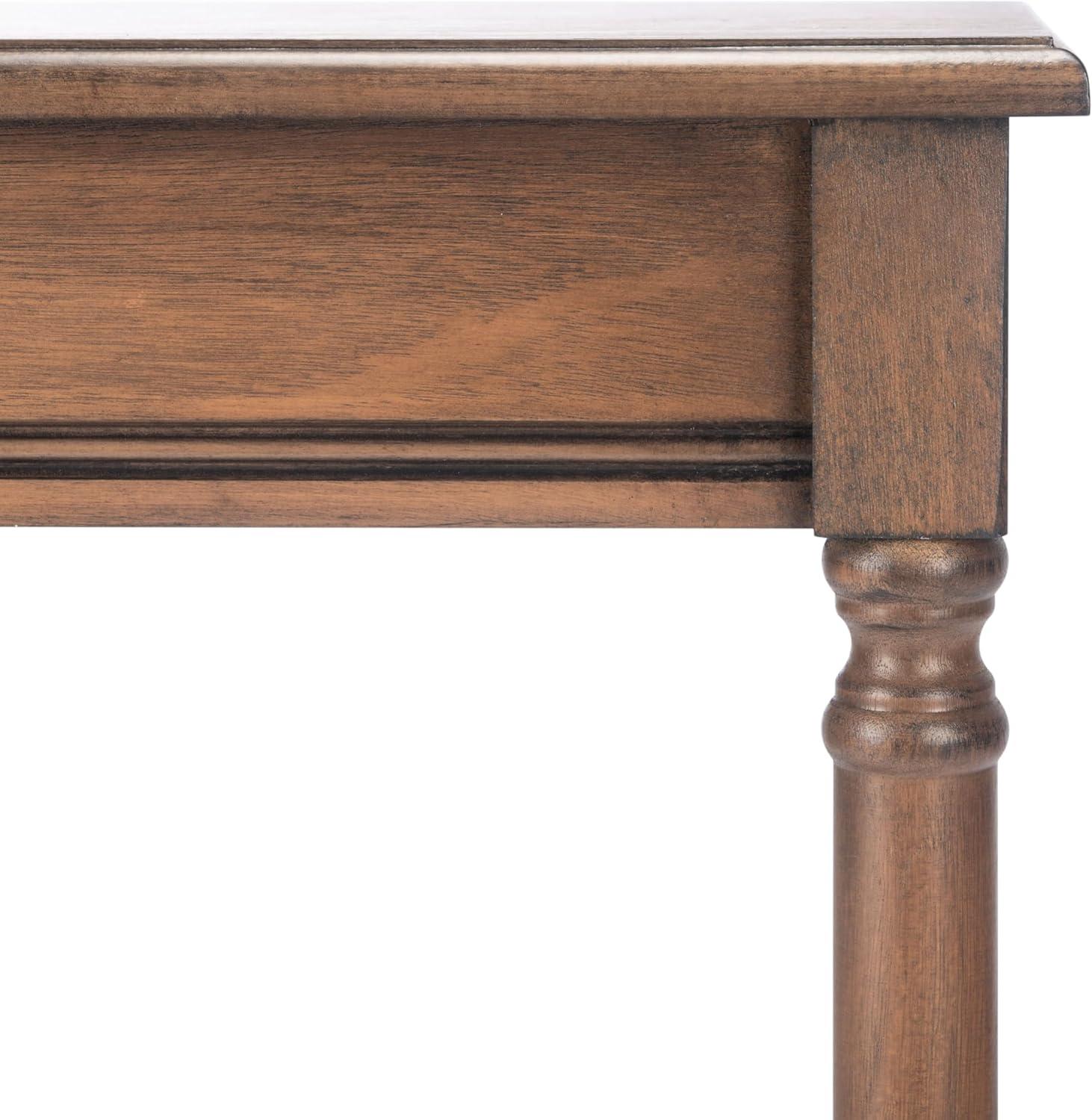 image:imageSafavieh Home Collection Tinsley Brown Square Bottom Shelf Round Accent Table ACC5716C 14 W x 14 L x 283 HBrown