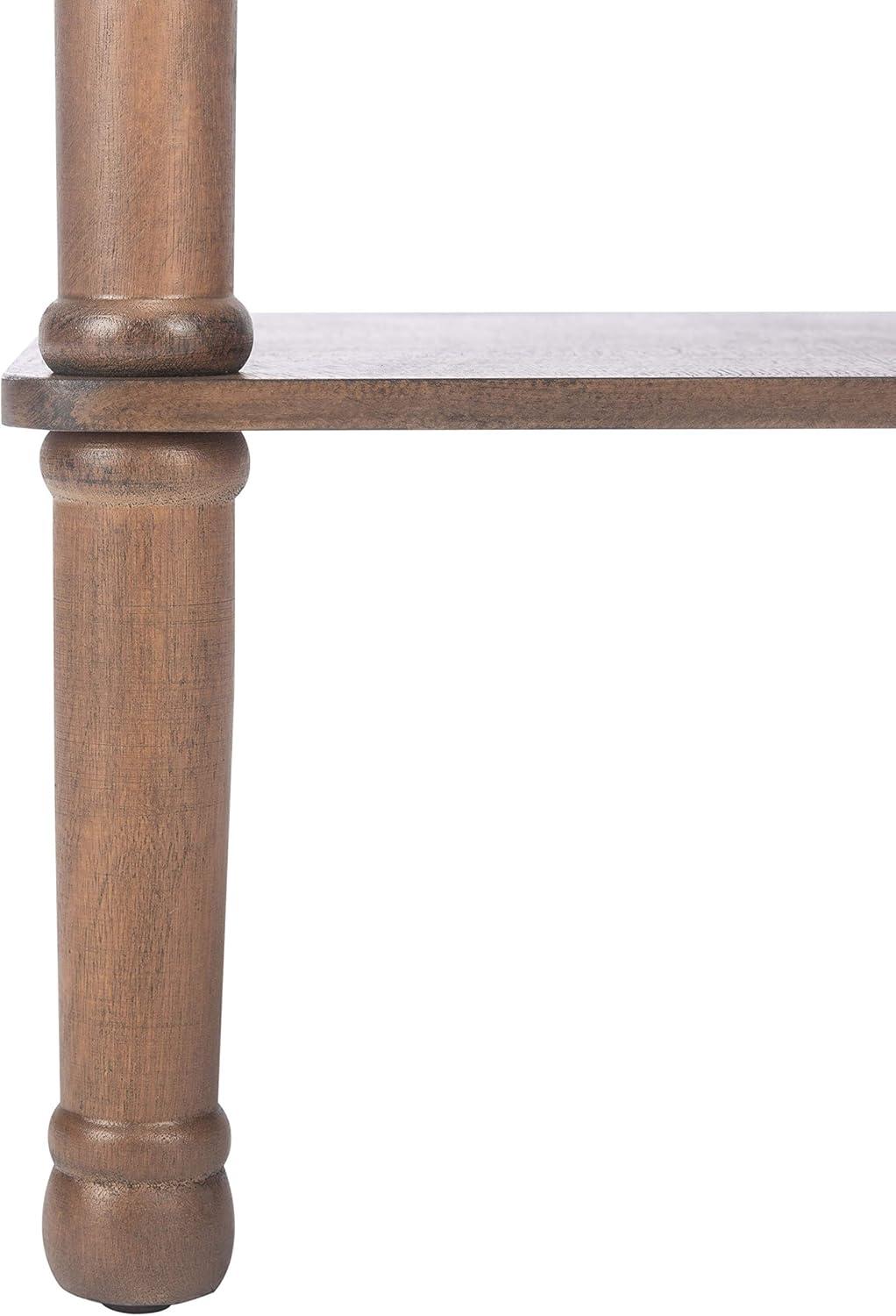 image:imageSafavieh Home Collection Tinsley Brown Square Bottom Shelf Round Accent Table ACC5716C 14 W x 14 L x 283 HBrown