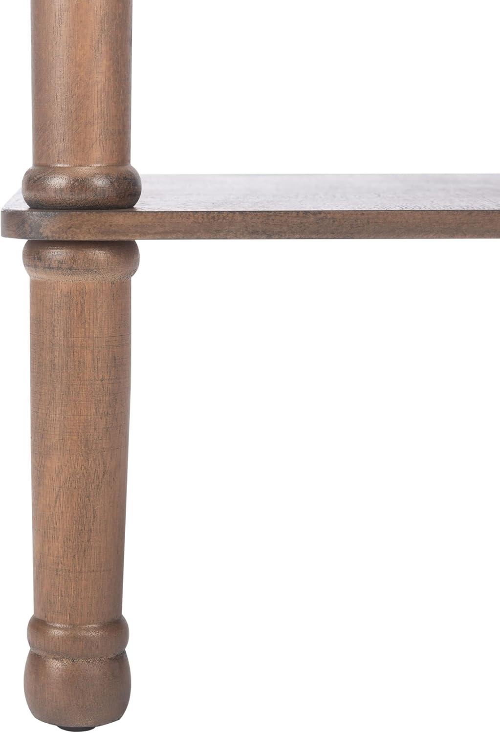 image:imageSafavieh Home Collection Tinsley Brown Square Bottom Shelf Round Accent Table ACC5716C 14 W x 14 L x 283 HBrown
