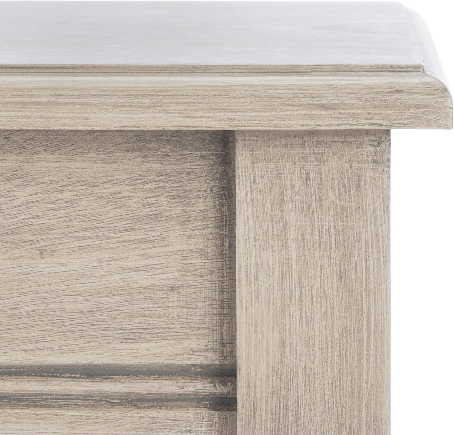 image:imageSafavieh Home Collection Tinsley Brown Square Bottom Shelf Round Accent Table ACC5716C 14 W x 14 L x 283 HGreige
