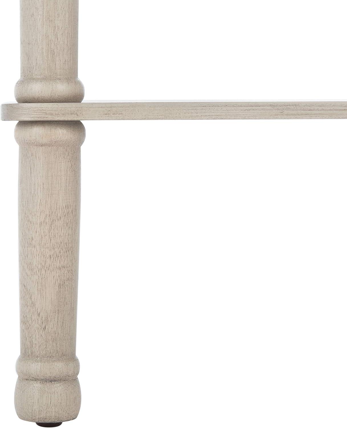 image:imageSafavieh Home Collection Tinsley Brown Square Bottom Shelf Round Accent Table ACC5716C 14 W x 14 L x 283 HGreige