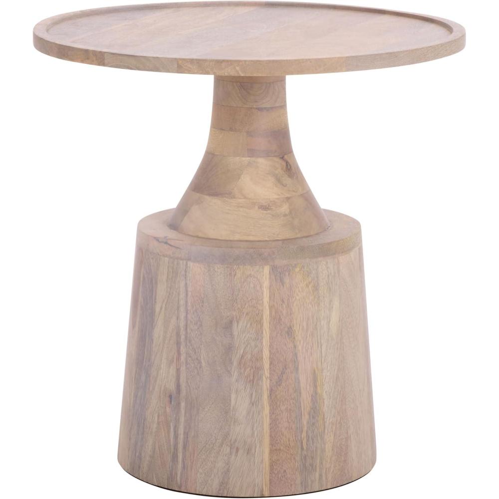 image:imageSAFAVIEH Home Collection Javier Accent Table with Whitewashed Solid Wood Finish Modern Round Side Table ACC3257AWhite Washed