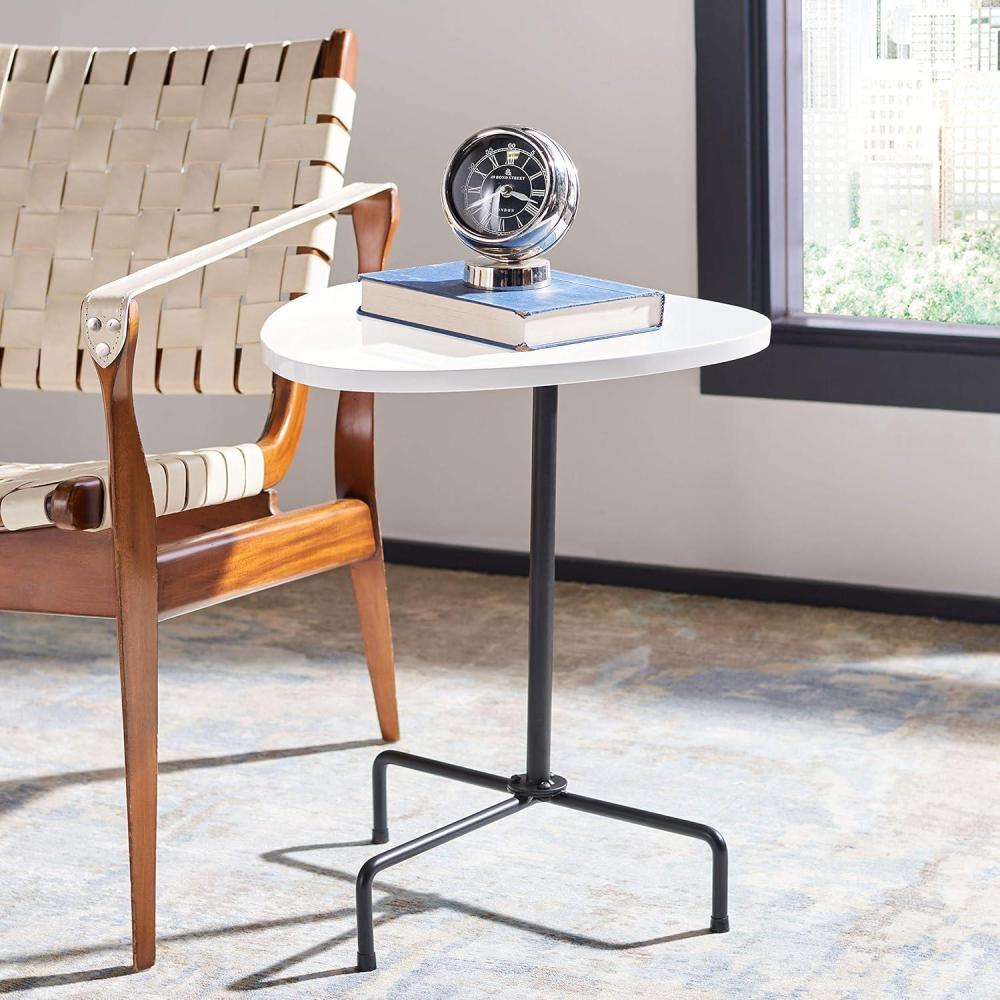 image:imageSafavieh Home Berlin White Lacquer and Black Tripod Side TableWhite Black