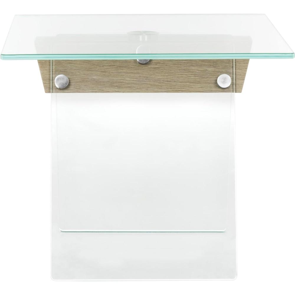 image:imageSafavieh Home Collection Modern Loft Glass Grey Accent Table