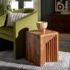 SAFAVIEH Home Collection – Amabu Solid Wood Accent Table in Walnut Finish, Modern Round Side Table, Fully Assembled (ACC3223A)(Walnut)