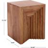 SAFAVIEH Home Collection – Amabu Solid Wood Accent Table in Walnut Finish, Modern Round Side Table, Fully Assembled (ACC3223A)(Walnut)