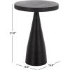 SAFAVIEH Home Collection – Champeaux Black Metal Accent Table, Round Top Pedestal Design (FOX5527D)