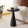 SAFAVIEH Home Collection – Champeaux Black Metal Accent Table, Round Top Pedestal Design (FOX5527D)