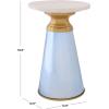 SAFAVIEH Home Collection – Guido Side Table, White Marble Top & Blue Base, Modern Accent Table, Fully Assembled (ACC3215A)(Blue/Natural)