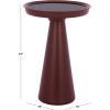 SAFAVIEH Home Collection – Hikuma Accent Table with Black Glass Top & Taupe Iron Base, Modern Round Side Table, Fully Assembled (ACC3234A)(Black/Bordeaux)