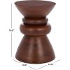 SAFAVIEH Home Collection – Ignacio Walnut Solid Wood Accent Table, Sculptural Modern Side Table, Fully Assembled (ACC3263A)(Walnut)