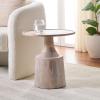 SAFAVIEH Home Collection – Javier Accent Table with Whitewashed Solid Wood Finish, Modern Round Side Table (ACC3257A)(White Washed)