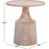 SAFAVIEH Home Collection – Javier Accent Table with Whitewashed Solid Wood Finish, Modern Round Side Table (ACC3257A)(White Washed)