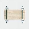 SAFAVIEH Home Collection – Kayley Modern Glass Accent Table with Natural Shelf, Clean-Lined Side Table for Living Room or Bedroom (ACC7001A)(Natural / Glass)