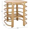 SAFAVIEH Home Collection – Maestro Natural Rattan Accent Table, Tropical Boho Design, Fully Assembled (ACC5400A)(Natural)