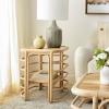 SAFAVIEH Home Collection – Maestro Natural Rattan Accent Table, Tropical Boho Design, Fully Assembled (ACC5400A)(Natural)