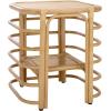 SAFAVIEH Home Collection – Maestro Natural Rattan Accent Table, Tropical Boho Design, Fully Assembled (ACC5400A)(Natural)