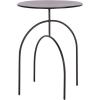 SAFAVIEH Home Collection – Saburo Round White Iron Accent Table, Modern Minimalist Side Table, Fully Assembled (ACC3243B)(Black)