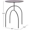 SAFAVIEH Home Collection – Saburo Round White Iron Accent Table, Modern Minimalist Side Table, Fully Assembled (ACC3243B)(Black)