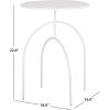 SAFAVIEH Home Collection – Saburo Round White Iron Accent Table, Modern Minimalist Side Table, Fully Assembled (ACC3243B)(White)