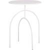SAFAVIEH Home Collection – Saburo Round White Iron Accent Table, Modern Minimalist Side Table, Fully Assembled (ACC3243B)(White)