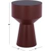 SAFAVIEH Home Collection – Sumiko Accent Table with Black Glass Top & Taupe Iron Base, Modern Sculptural Side Table, Fully Assembled (ACC3233A)(Black/Bordeaux)
