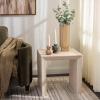 SAFAVIEH Home Collection – Woodrow Square Accent Table, Neutral Beige Faux Travertine Veneer (ACC7006B)(Faux Travertine)