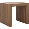 SAFAVIEH Home Collection – Woodrow Square Accent Table, Neutral Beige Faux Travertine Veneer (ACC7006B)(Natural Brown)