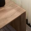 SAFAVIEH Home Collection – Woodrow Square Accent Table, Neutral Beige Faux Travertine Veneer (ACC7006B)(Natural Brown)