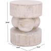 SAFAVIEH Home Collection – Xavier White Washed Solid Wood Accent Table, Sculptural Round Side Table, Fully Assembled (ACC3262A)(White Washed)