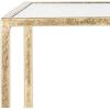SAFAVIEH Home Collection Berdine Gold Glass Top Greek Key Table