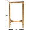 SAFAVIEH Home Collection Halyn Gold Leaf Mirror Top End Table