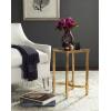 SAFAVIEH Home Collection Halyn Gold Leaf Mirror Top End Table