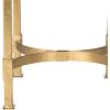 SAFAVIEH Home Collection Halyn Gold Leaf Mirror Top End Table