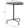 Safavieh Home Berlin White Lacquer and Black Tripod Side Table(Black / Black)