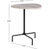 Safavieh Home Berlin White Lacquer and Black Tripod Side Table(Light Grey Oak / Black)