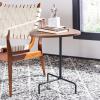 Safavieh Home Berlin White Lacquer and Black Tripod Side Table(Walnut / Black)