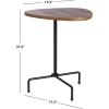 Safavieh Home Berlin White Lacquer and Black Tripod Side Table(Walnut / Black)