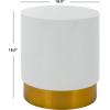 Safavieh Home Collection Angelo Round White and Gold Side Table