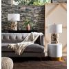 Safavieh Home Collection Angelo Round White and Gold Side Table