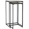 Safavieh Home Collection Callia Retro Mid-Century Light Oak and Black Wood Stacking End Table