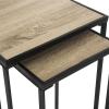 Safavieh Home Collection Callia Retro Mid-Century Light Oak and Black Wood Stacking End Table