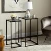 Safavieh Home Collection Callia Retro Mid-Century Light Oak and Black Wood Stacking End Table