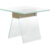Safavieh Home Collection Modern Loft Glass Grey Accent Table