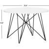Safavieh Home Collection Vida Modern White Lacquer Round Hairpin Leg End Table(White)