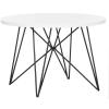 Safavieh Home Collection Vida Modern White Lacquer Round Hairpin Leg End Table(White)