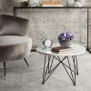 Safavieh Home Collection Vida Modern White Lacquer Round Hairpin Leg End Table(White)