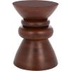 SAFAVIEH Home Collection – Ignacio Walnut Solid Wood Accent Table, Sculptural Modern Side Table, Fully Assembled (ACC3263A)(Walnut)